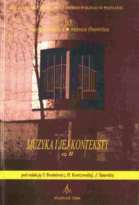 Muzyka i jej konteksty II